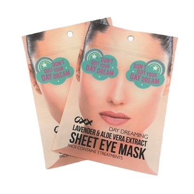 Customized Copy Recyclable Heat Sealing High Quality Aluminum Foil Mask Plastic Pouch Cosmetic Facial Mask Packaging Pouch