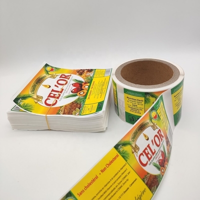 Hot sale waterproof packaging sticker adhesive paper printing, water bottle sticker packaging adhesive label